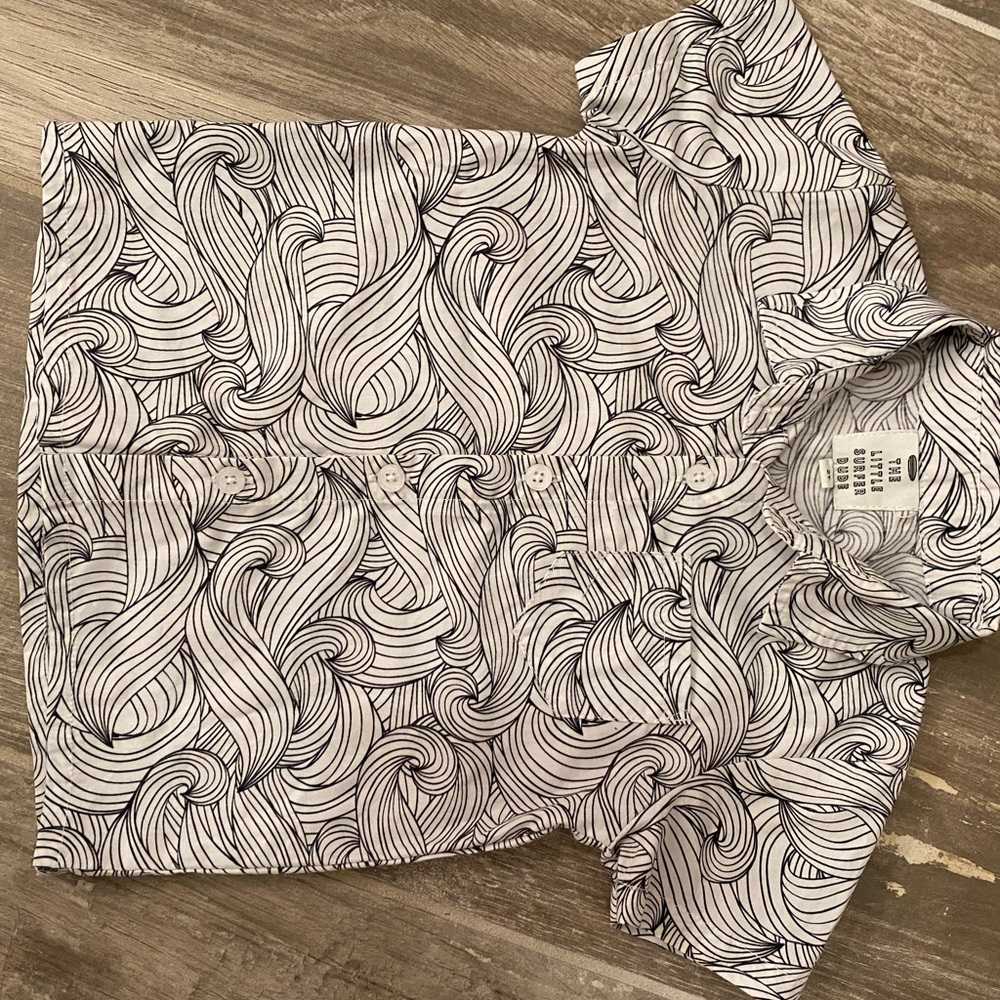 Little Surfer Dude wave chaser button down